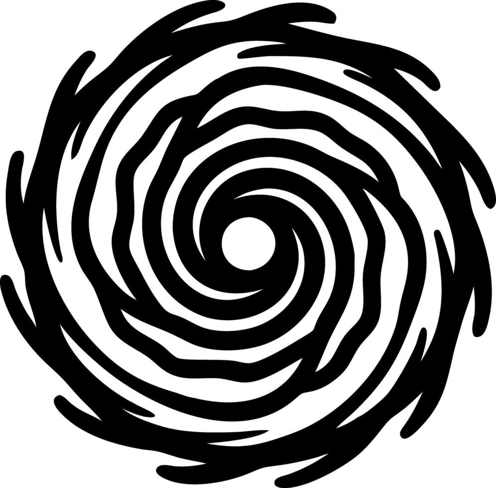Abstract Spiral Pattern Art for Tattoos and Design Projects vector