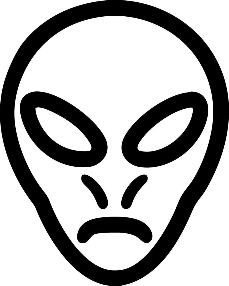 Alien Face for Sci-Fi and Outer Space Themes vector