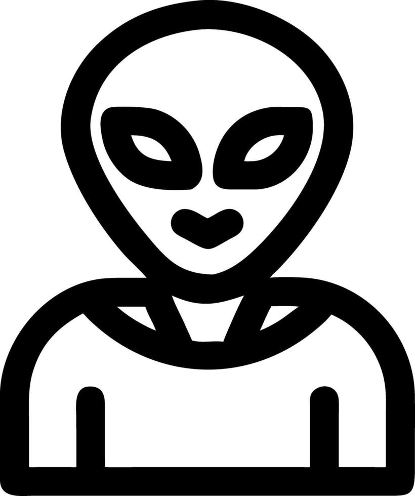 Alien Face Bold Art for Sci-Fi Designs and Tattoo Inspiration vector