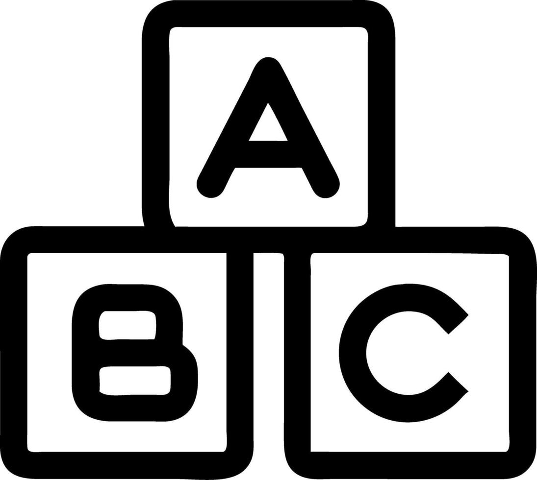 Alphabet Blocks Illustration Educational Learning Tool Design vector