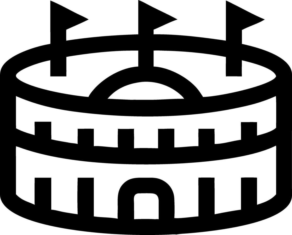 Ancient Roman Colosseum Illustration for Design and Education vector