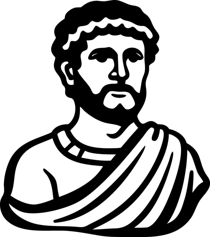 Ancient Roman Bust Illustration Ideal for History Education and Art Projects vector