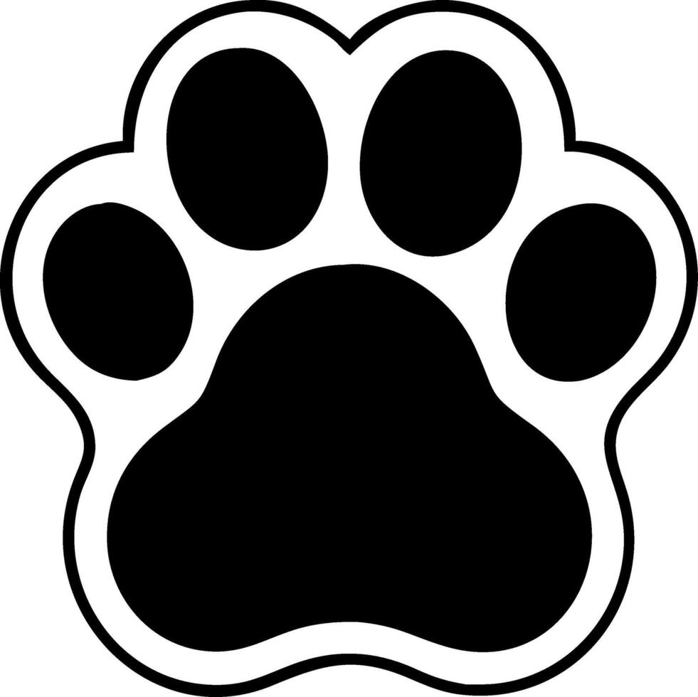 Animal Paw Print for Pet Themed Designs and Graphic Art Projects vector