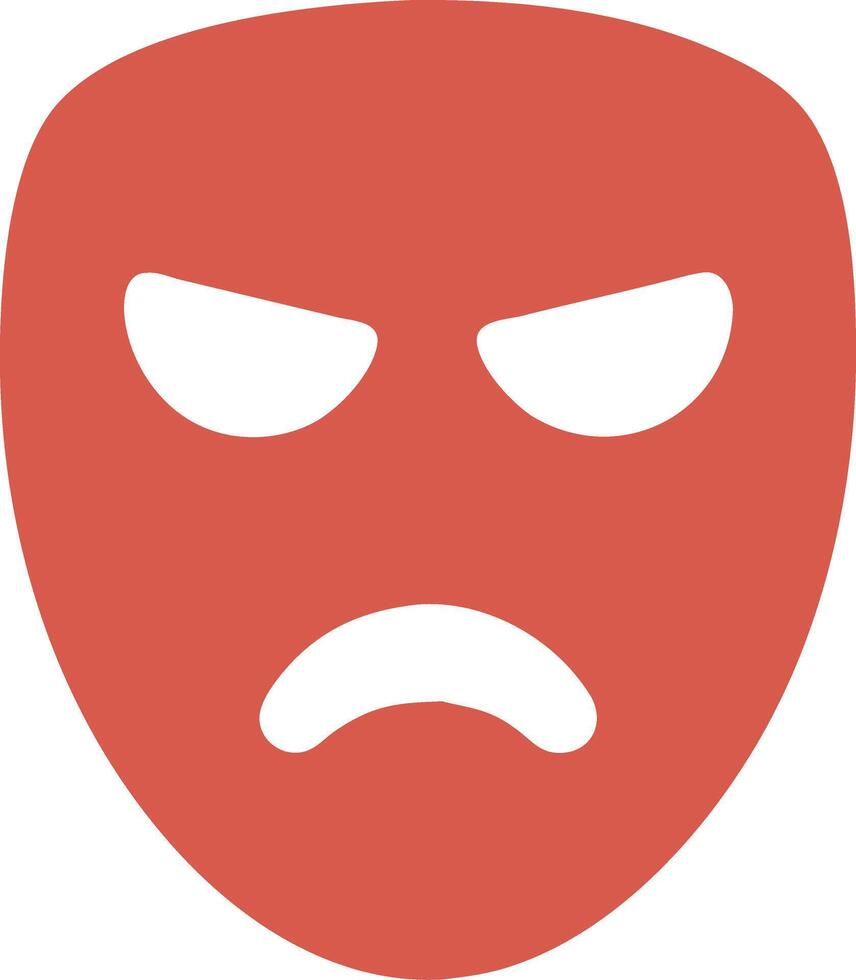 Angry Red Mask for Graphic Design and Creative Projects vector