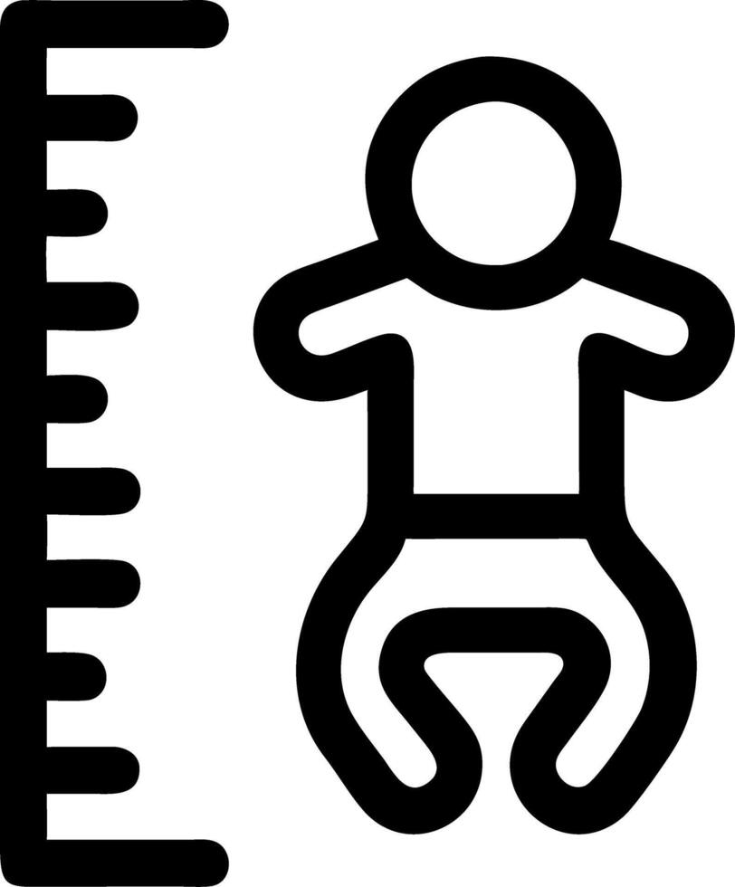 Baby Growth Chart Child Height Measurement Illustration vector