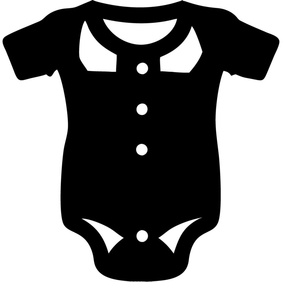 Baby Onesie Silhouette Illustration for Design and Craft Projects vector