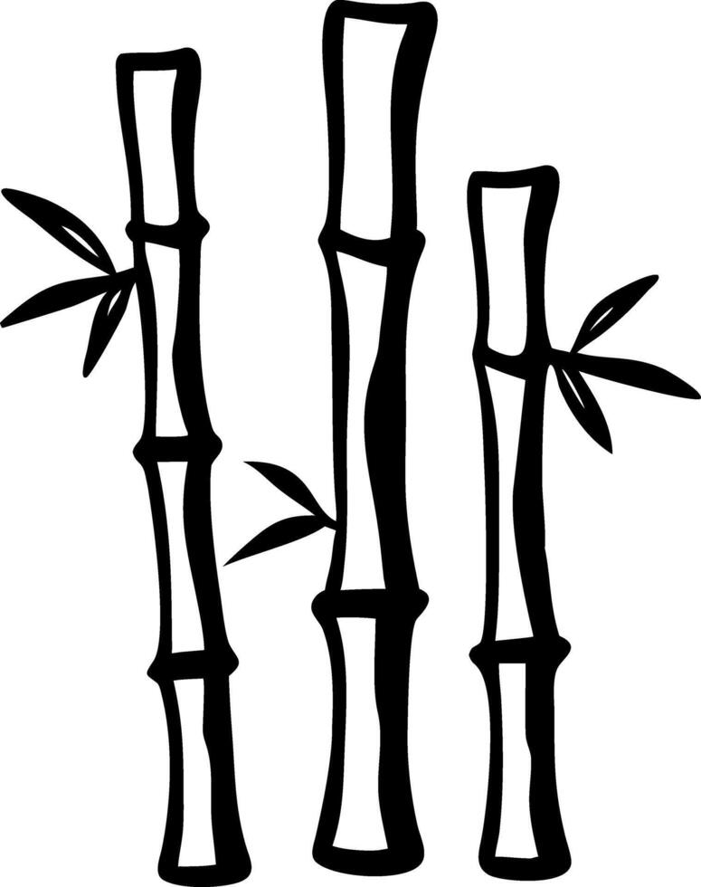 Bamboo Illustration Minimalist Design for Decor and Art Projects vector