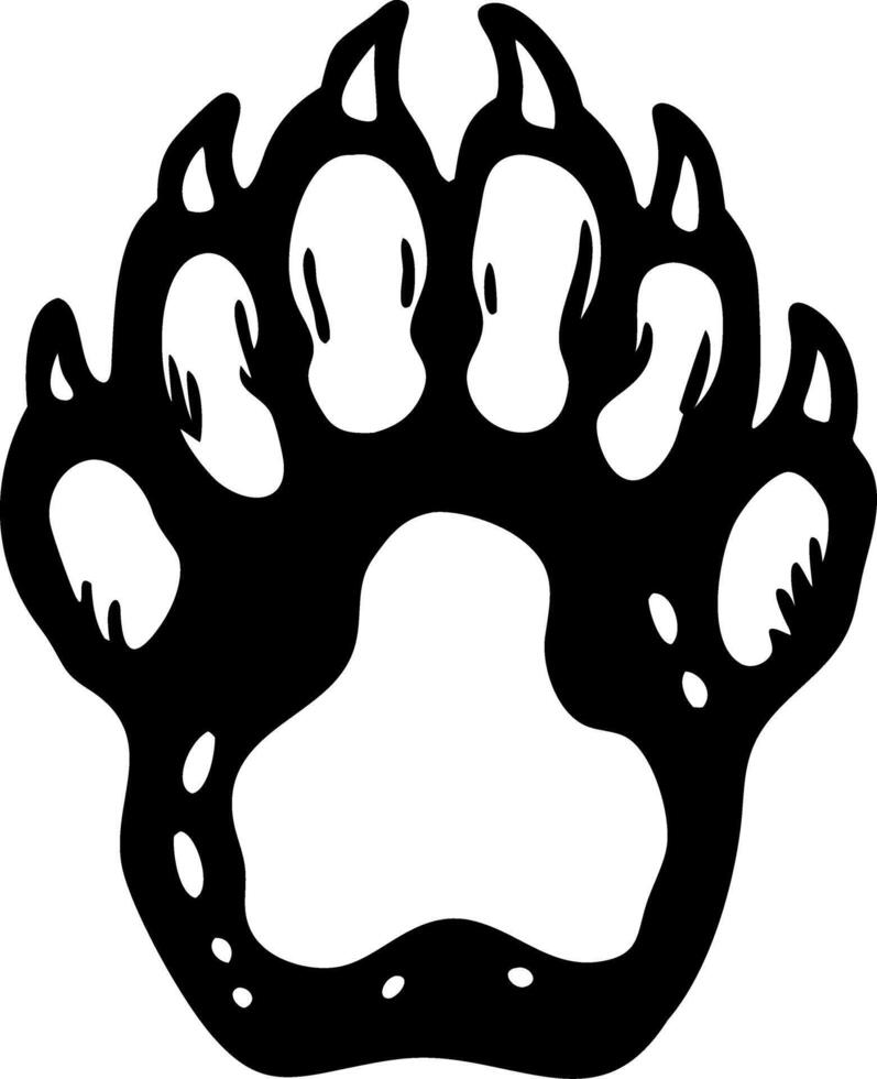 Bear Paw Print Illustration for Wildlife and Nature Designs vector