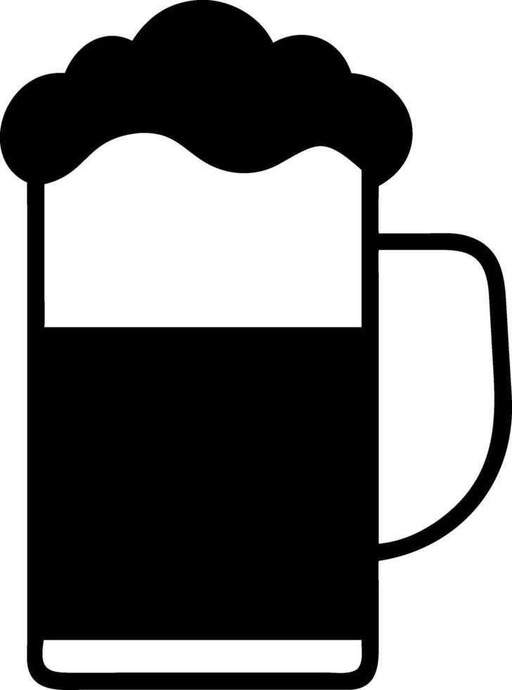 Beer Mug Silhouette for Bar and Brewery Design vector
