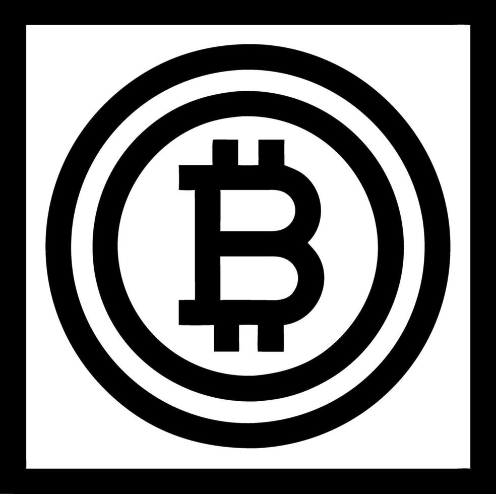 Bitcoin Cryptocurrency Symbol Design for Finance and Technology Projects vector