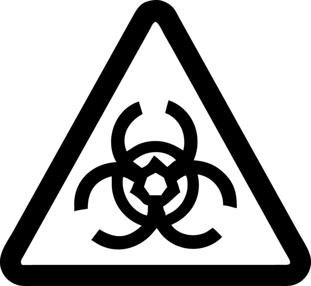 Biohazard Warning Symbol Design for Safety Signs and Educational Materials vector