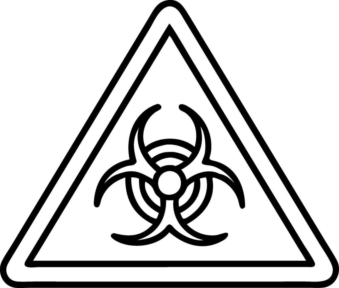 Biohazard Warning Symbol Triangle for Safety Signs and Educational Materials vector