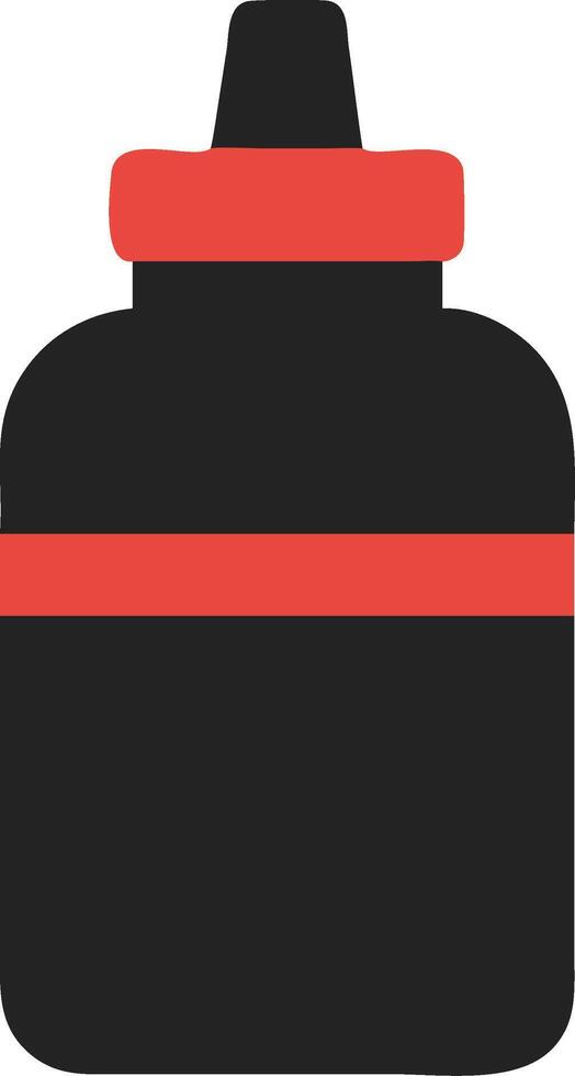 Black and Red Glue Bottle Illustration for Art and Craft Projects vector