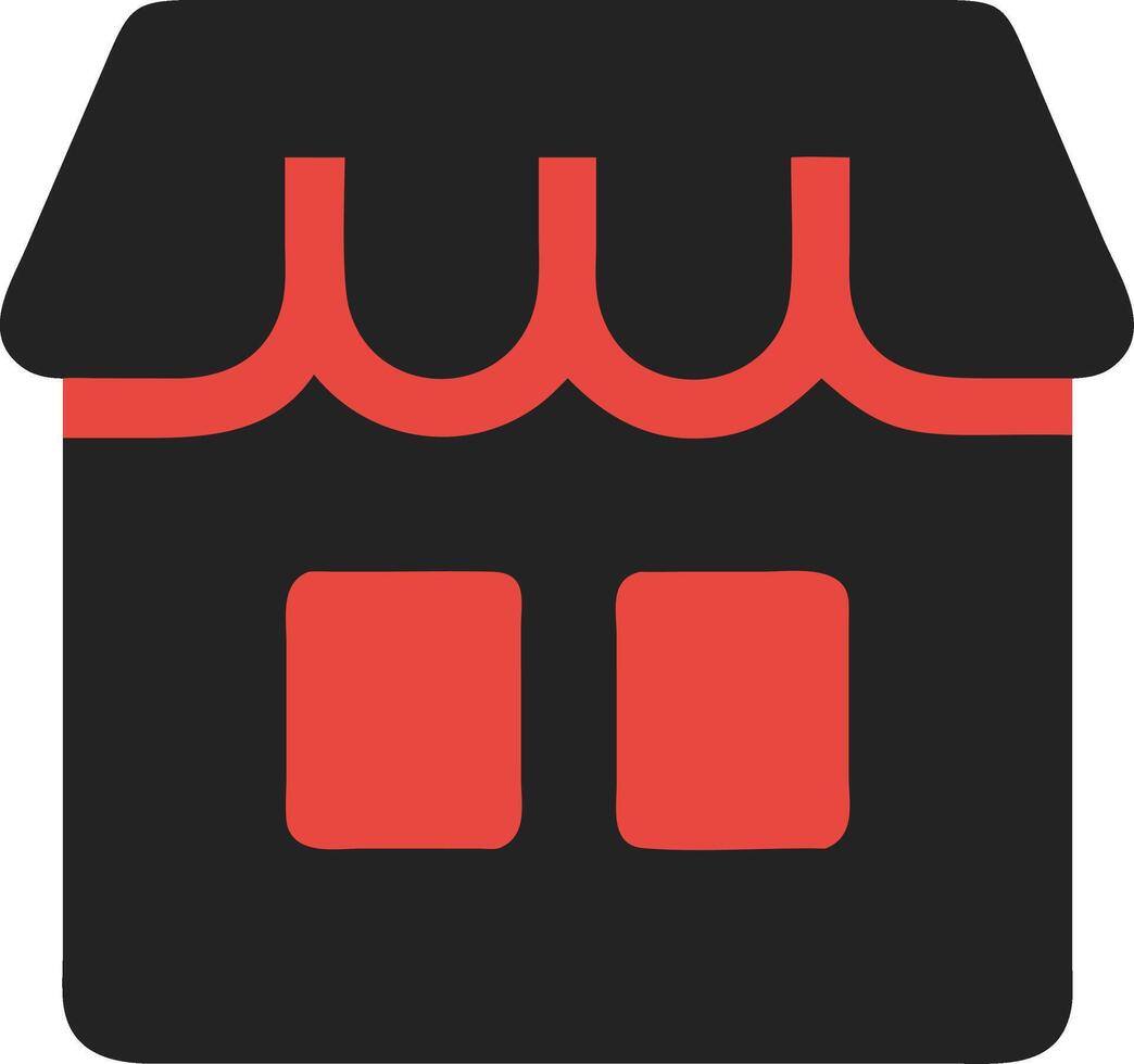 Black and Red Storefront for Business and Marketing Design vector