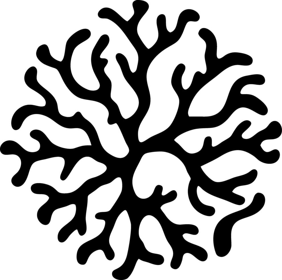 Black Coral Reef Design for Art and Nature Illustrations vector