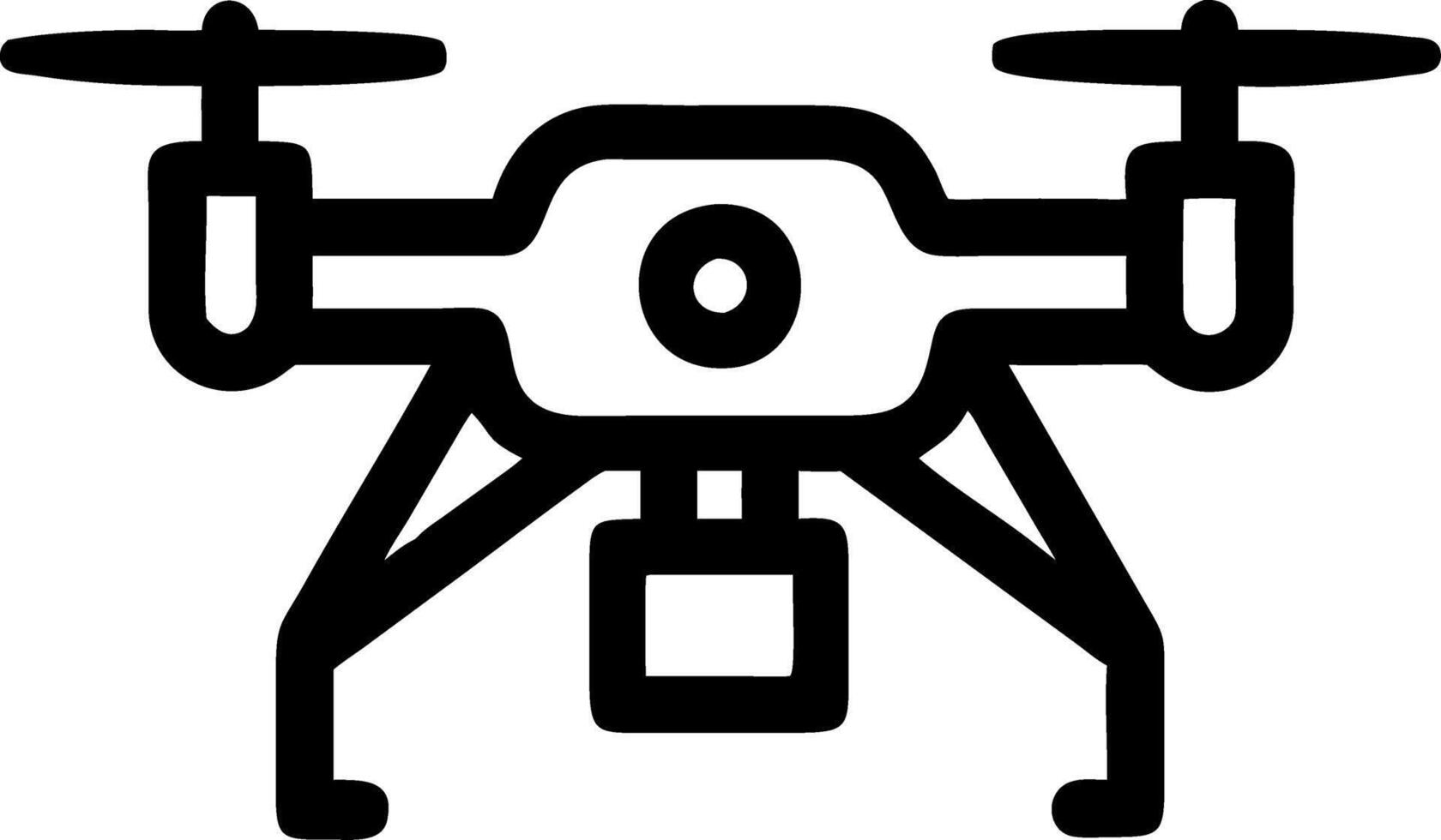 Black Drone for Technology and Design Projects vector