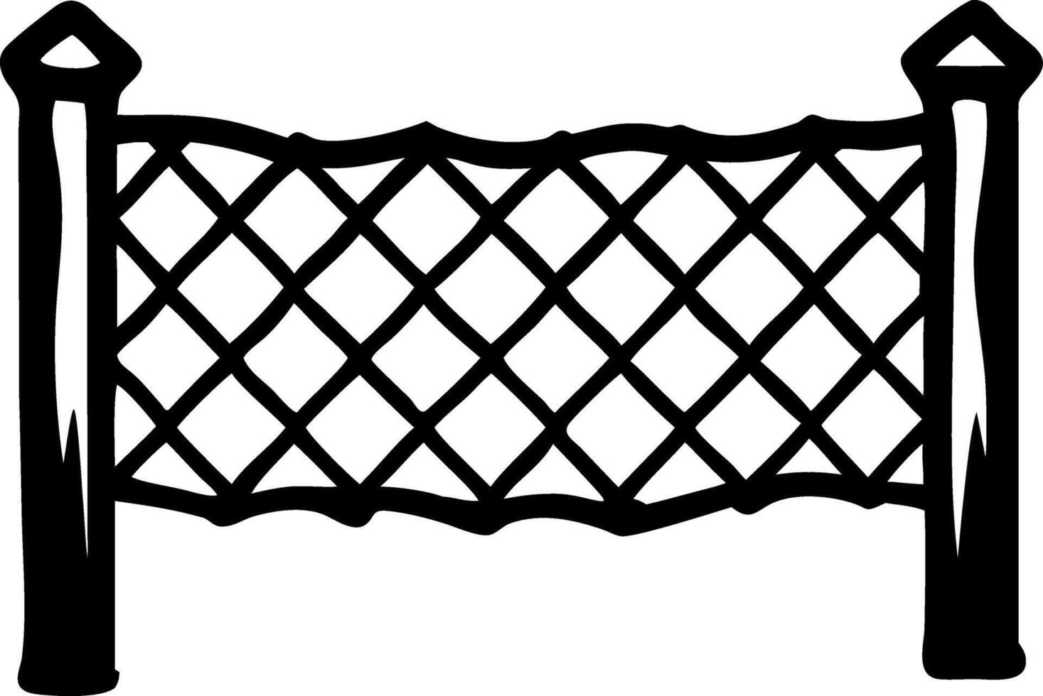 Black Decorative Fence Art for Tattoo or Coloring Book Design vector