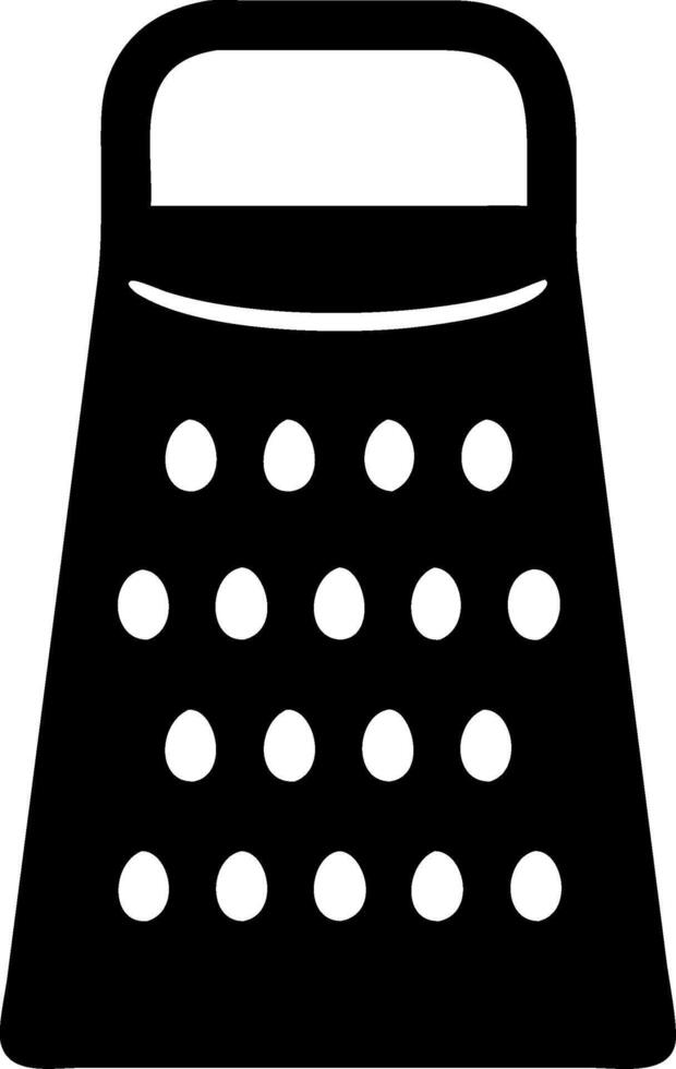 Black Grater Silhouette Kitchen Tool for Culinary Designs and Creative Projects vector