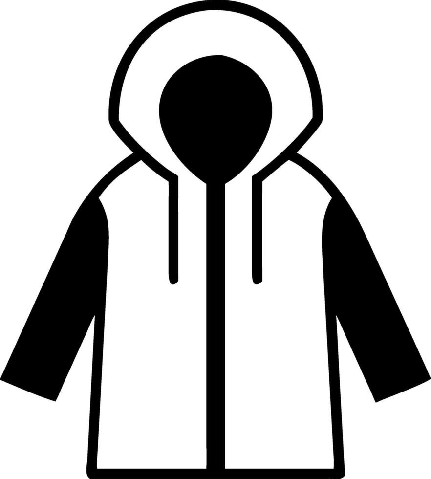 Black Hoodie Minimalist Illustration for Fashion Design and Digital Projects vector