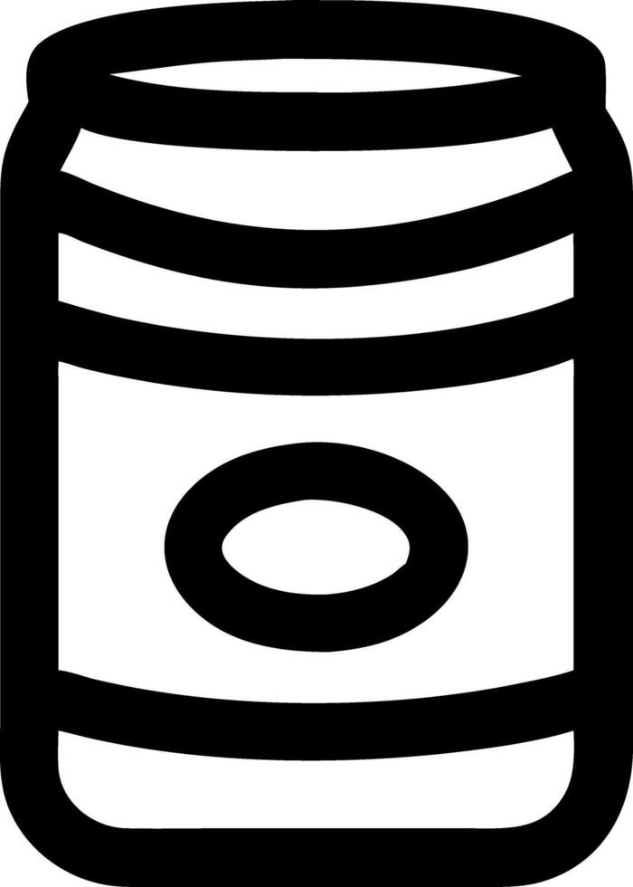Black Line Art Soda Can Design for Branding and Creative Projects vector