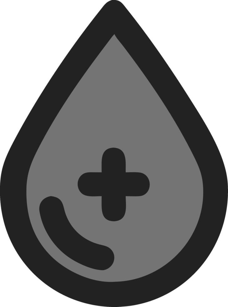 Black Medical Symbol in Water Droplet for Health Applications vector