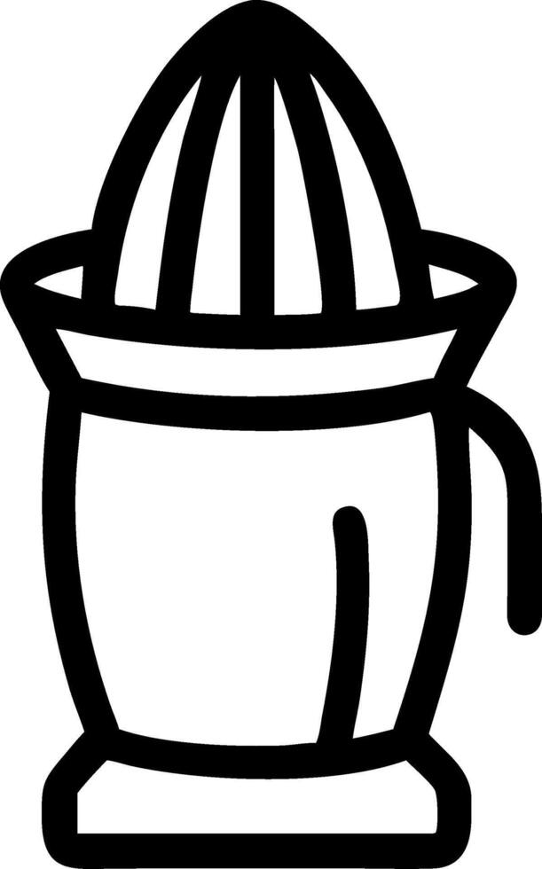Black Outline Citrus Juicer for Kitchenware Design and Food Illustration vector