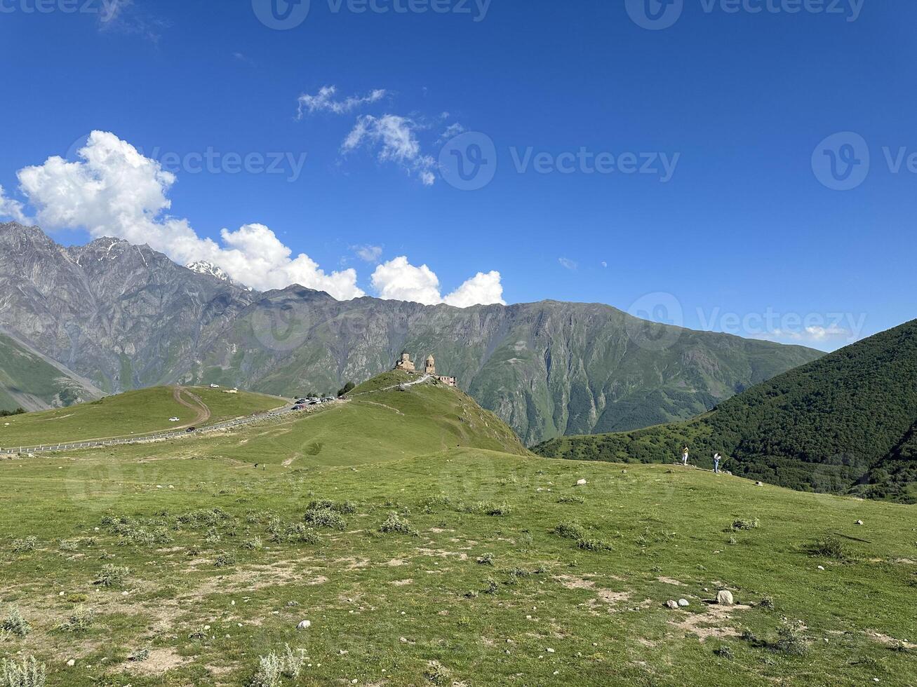 Gergeti Trinity Church in Georgia photo