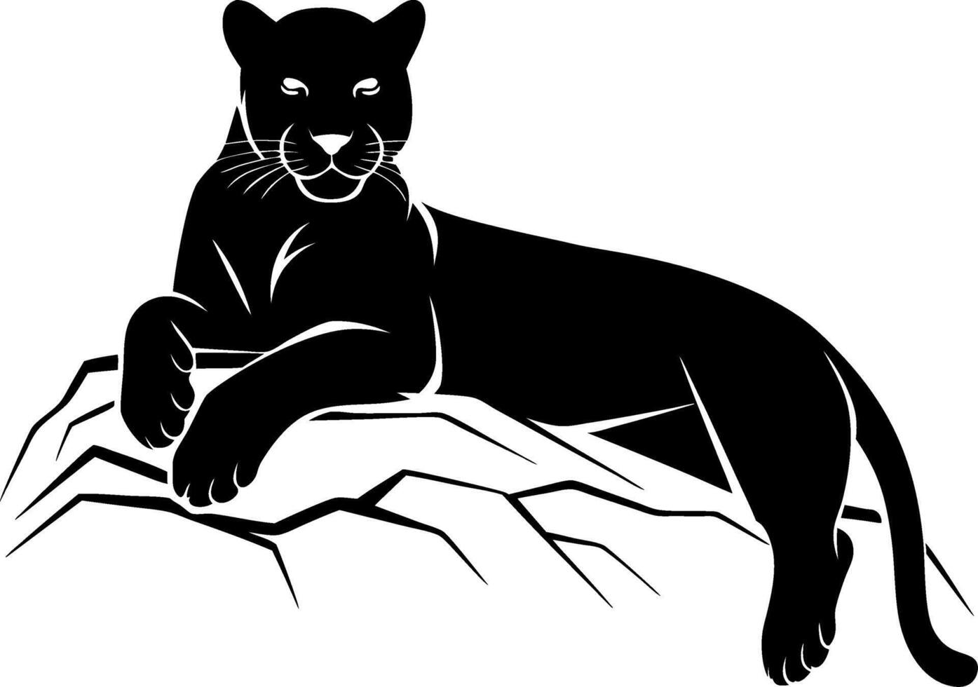 Black Panther Illustration Art for Tattoo and Design vector