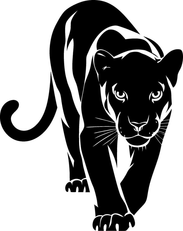 Black Panther Illustration Wildlife Design for Tattoo and Art Projects vector