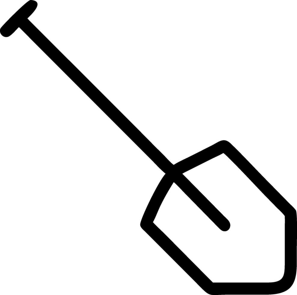 Black Shovel for Gardening Tools and Landscaping Projects vector