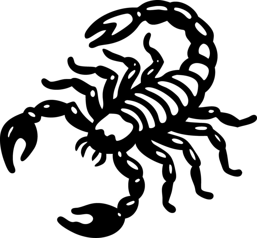 Black Scorpion Illustration for Tattoo Design and Craft Art vector