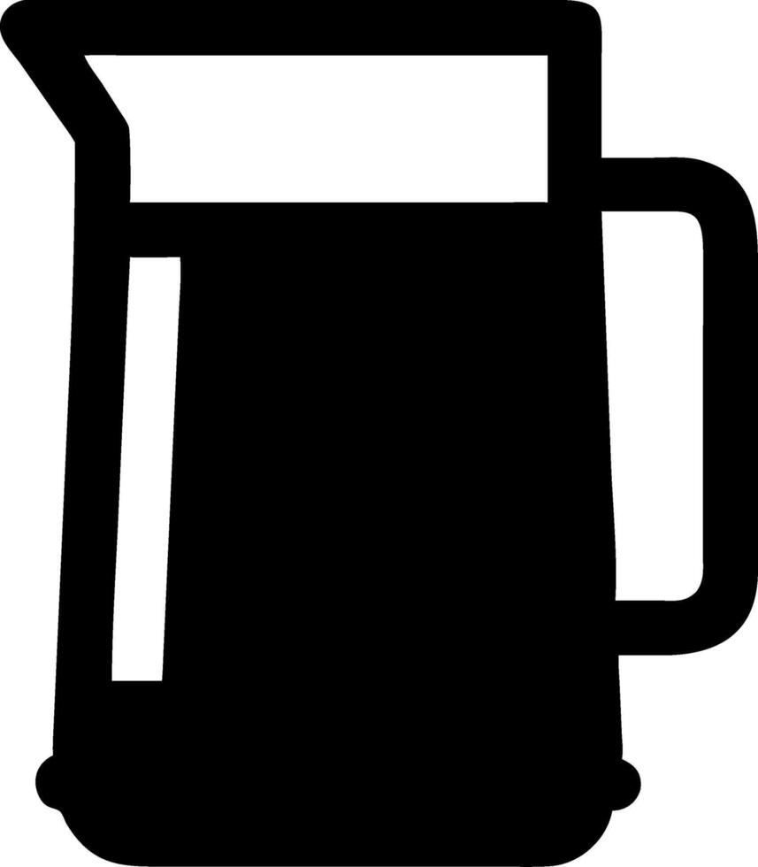 Black Silhouette of a Coffee Pot Illustration for Cafe Menus and Kitchen Designs vector