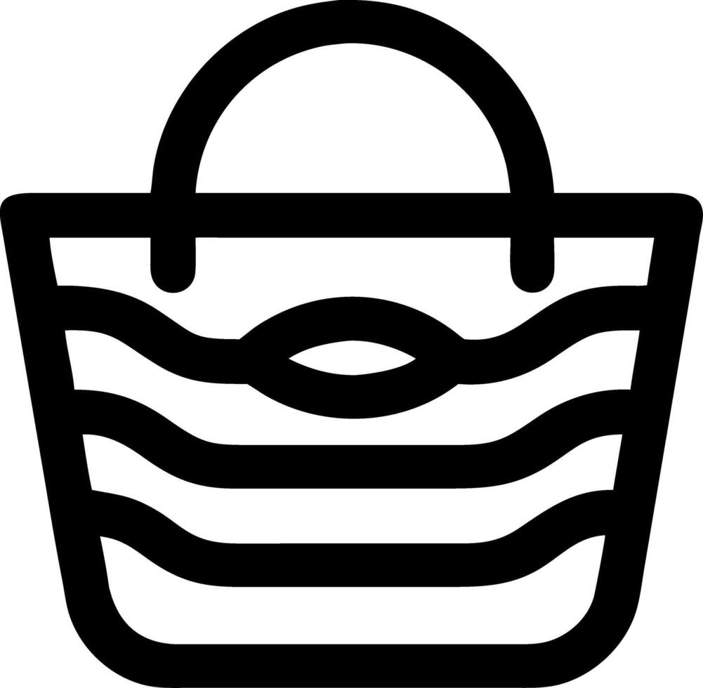 Black Simple Laundry Basket for Household Design Projects vector