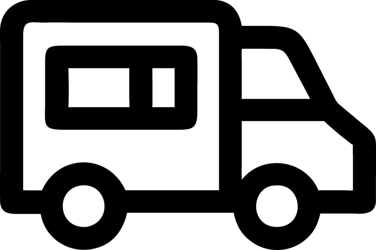Black Truck for Logistics and Transportation Design Projects vector