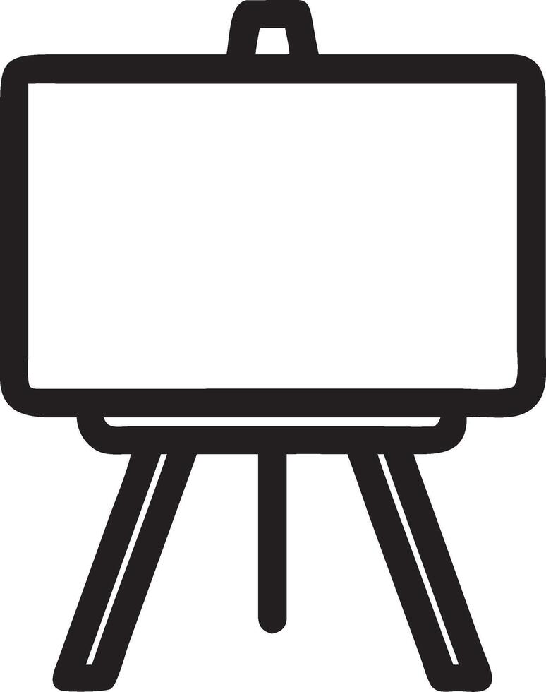 Blank Canvas on Easel Minimalist for Art Design Creativity Projects vector