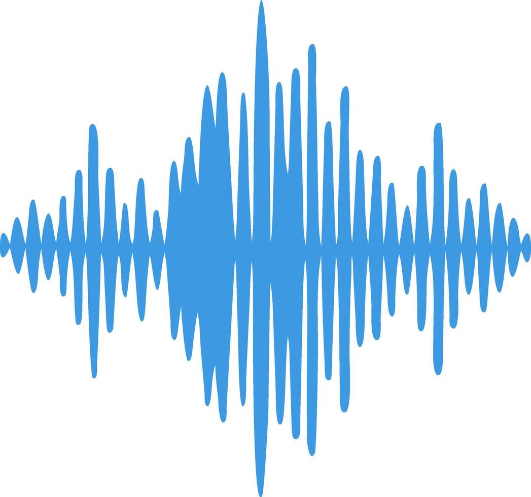 Blue Audio Waveform Art Sound Visualization Graphic vector