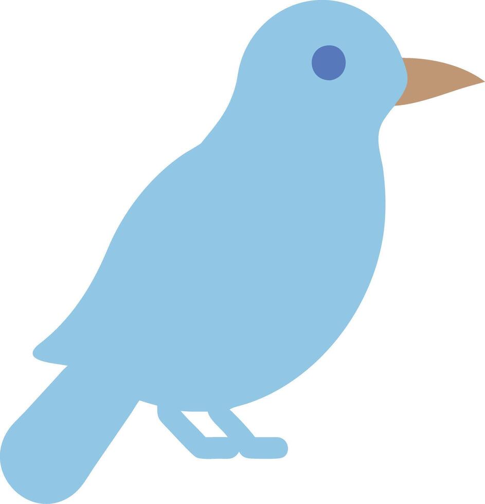 Blue Bird Simple Illustration for Art and Design Projects vector