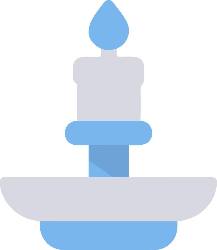 Blue Candle Illustration Minimalist Design for Print and Digital Projects vector