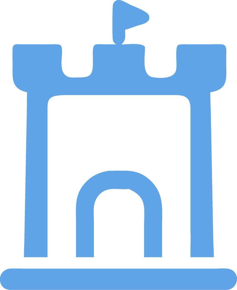 Blue Castle Silhouette for Websites and Design Projects vector