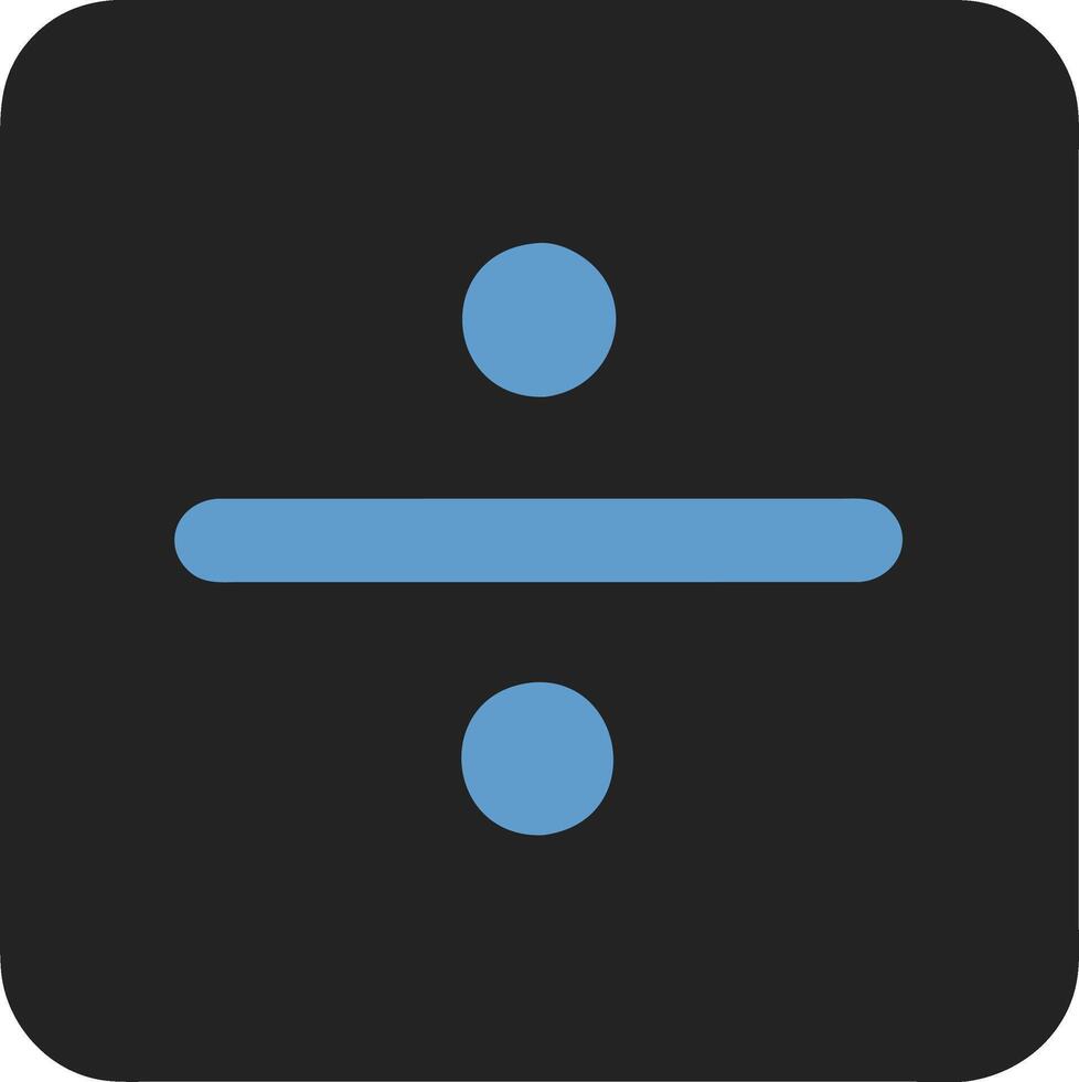 Blue Division Symbol for Mathematics Education and Learning Resources vector