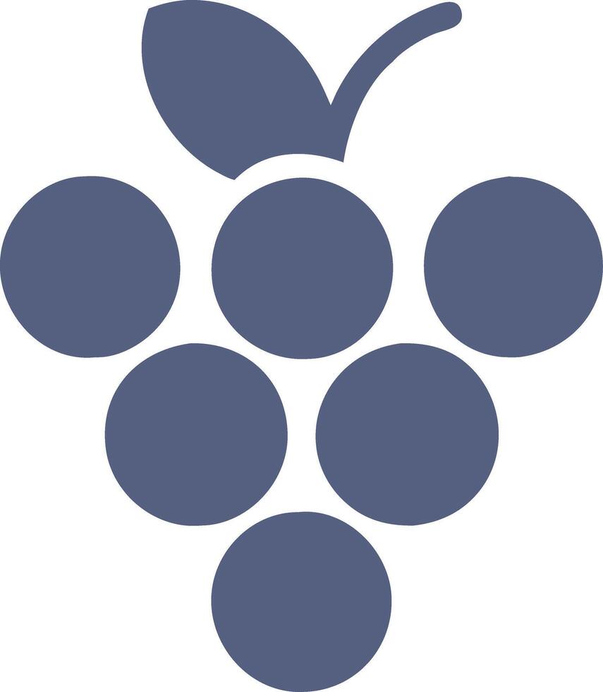 Blue Grapes Silhouette for Decorative and Design Projects vector