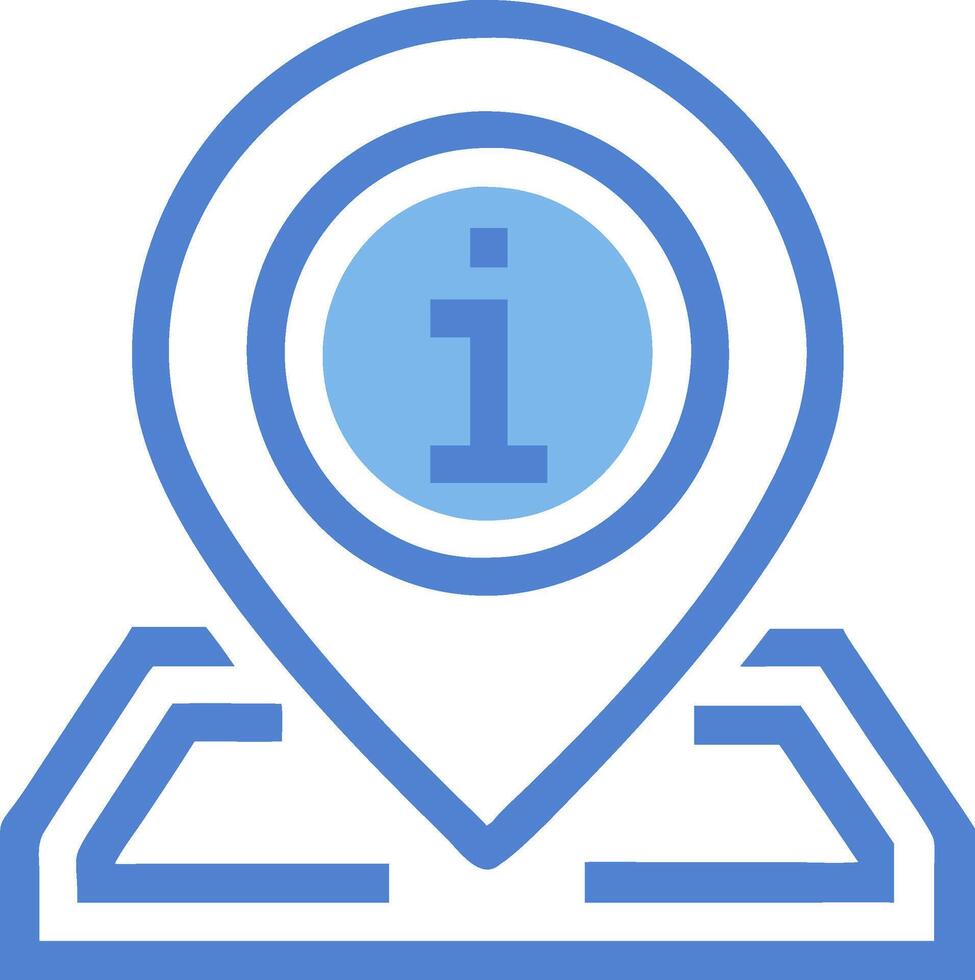 Blue Information Map Pin Symbol for Navigation and Travel Guides vector