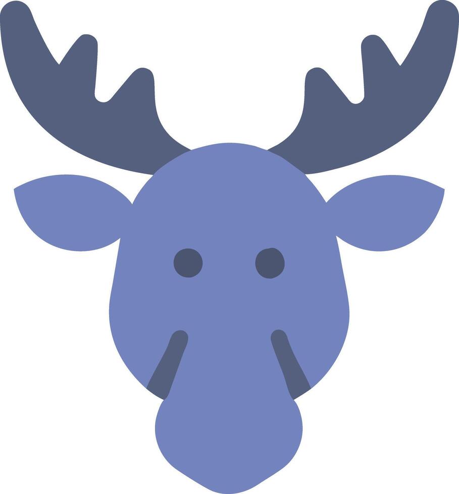 Blue Moose Head Illustration for Creative Design Projects vector