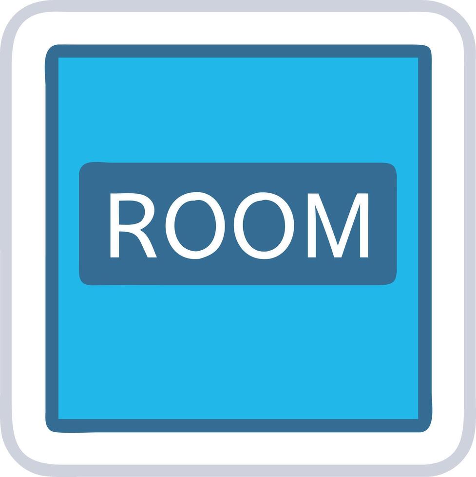 Blue Room Sign for Interior Design and Navigation Clarity vector