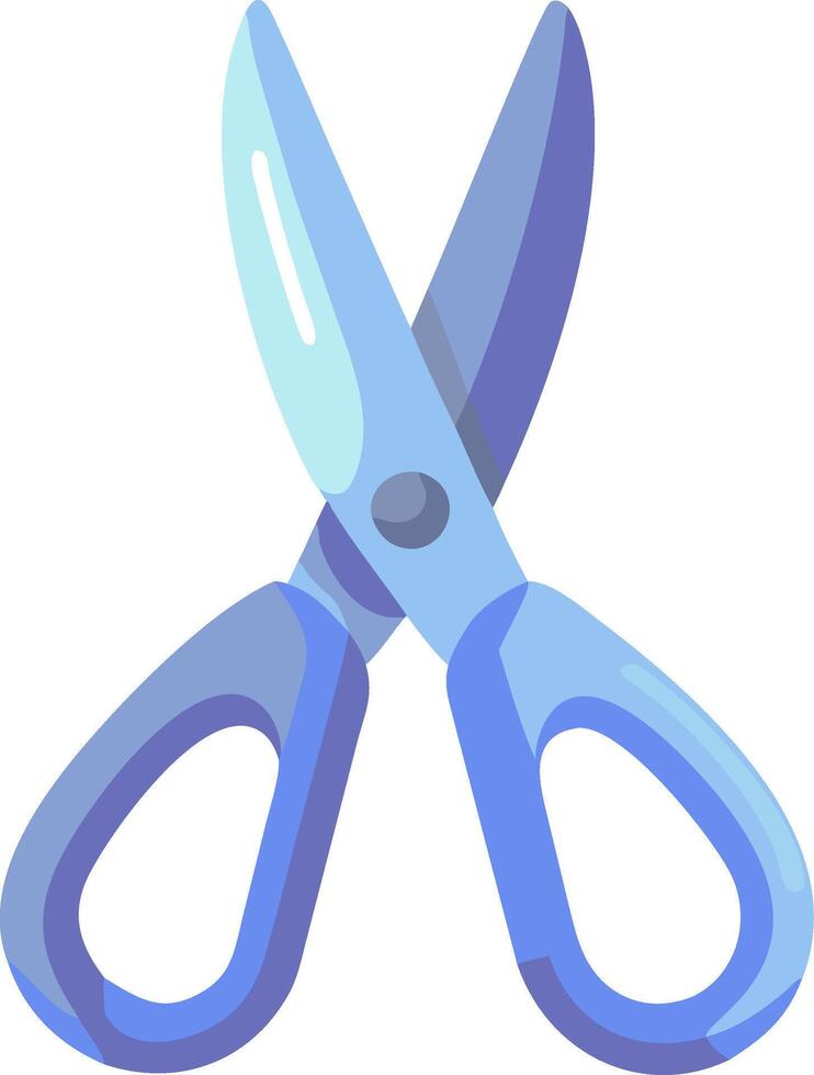 Blue Scissors Illustration for Crafting and Design Projects vector