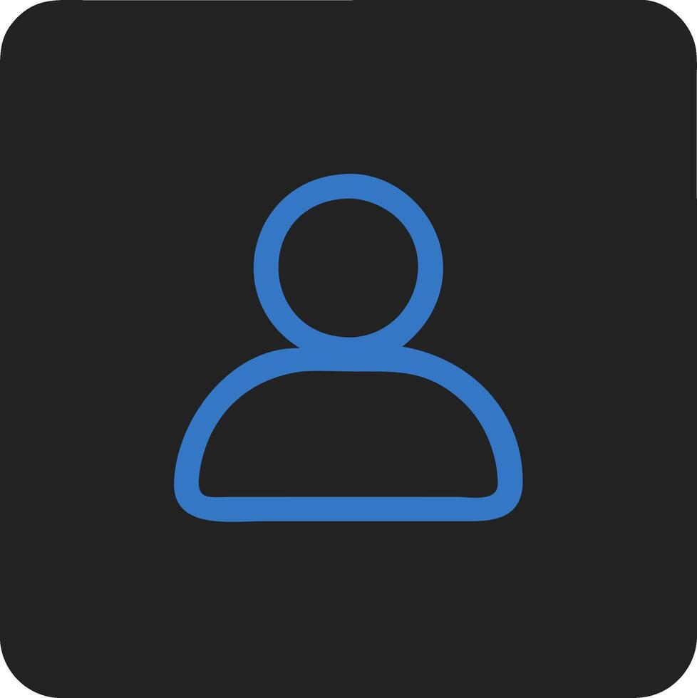 Blue User Profile Minimalist Design for Web and App Interfaces vector