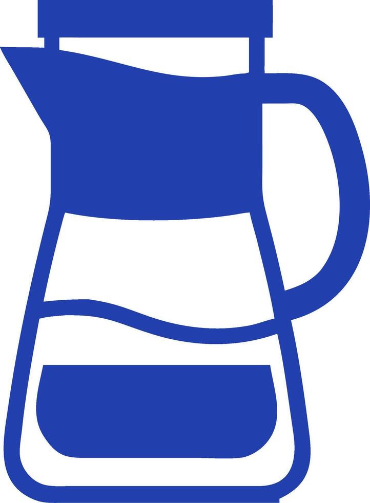 Blue Pitcher for Kitchen Decor and Graphic Design Use vector