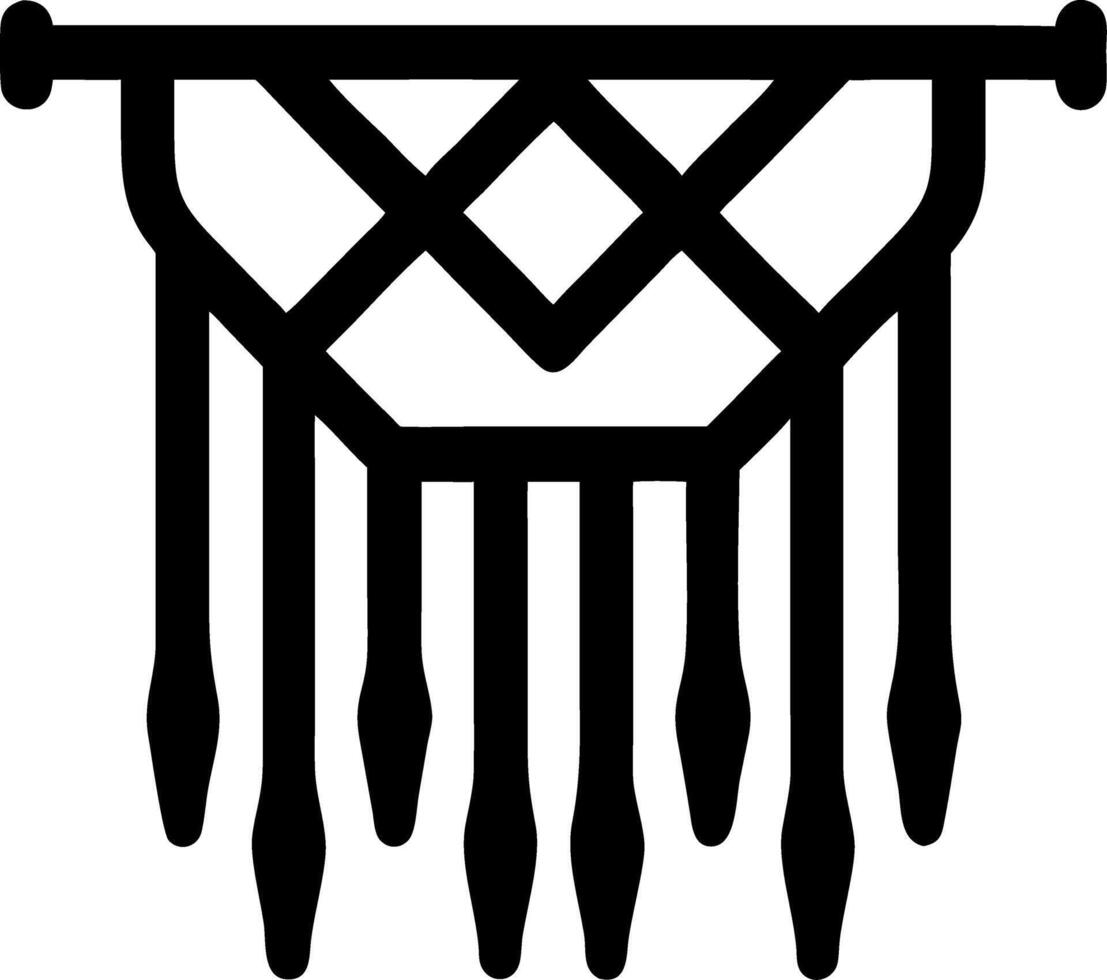 Bohemian Macrame Wall Hanging Art for Home Decor vector