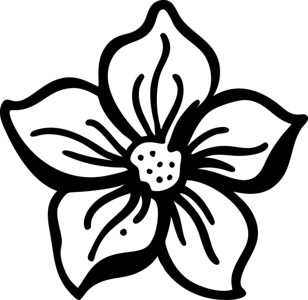 Bold Floral Design for Tattoos and Coloring Books vector