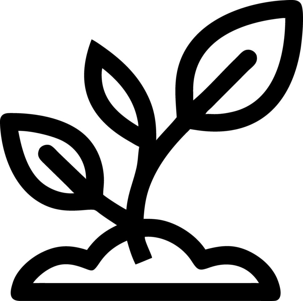 Bold Minimalistic Black Plant Leaves Illustration for Nature Design Projects vector